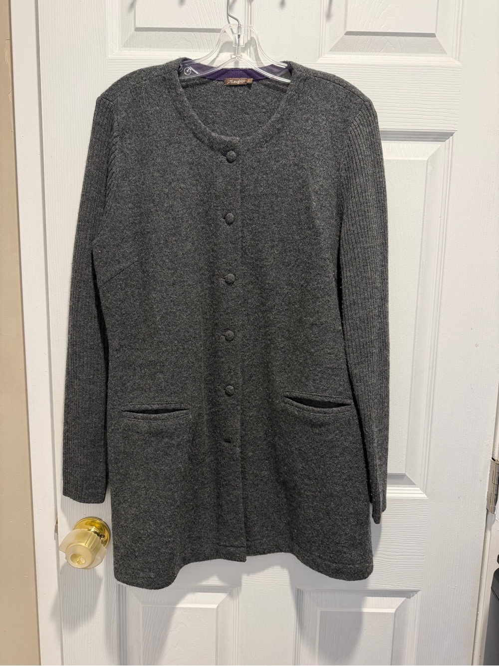 J. McLaughlin Grey Button Up Jacket